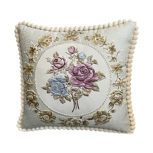 双面花抱枕沙发客厅现代简约轻奢靠垫套子不含芯椅子大靠背可拆洗