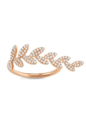 SW出品纯银镀金橄榄枝精致戒指