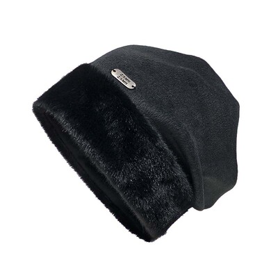 冷帽星球冬季保暖护耳毛绒针织帽