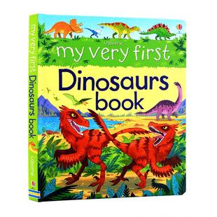 Usborne出品 英文原版绘本 My Very First Dinosaurs Book 恐龙科普百科图画书 精装大开纸板书 儿童英语启蒙阅读 科普认知 恐龙