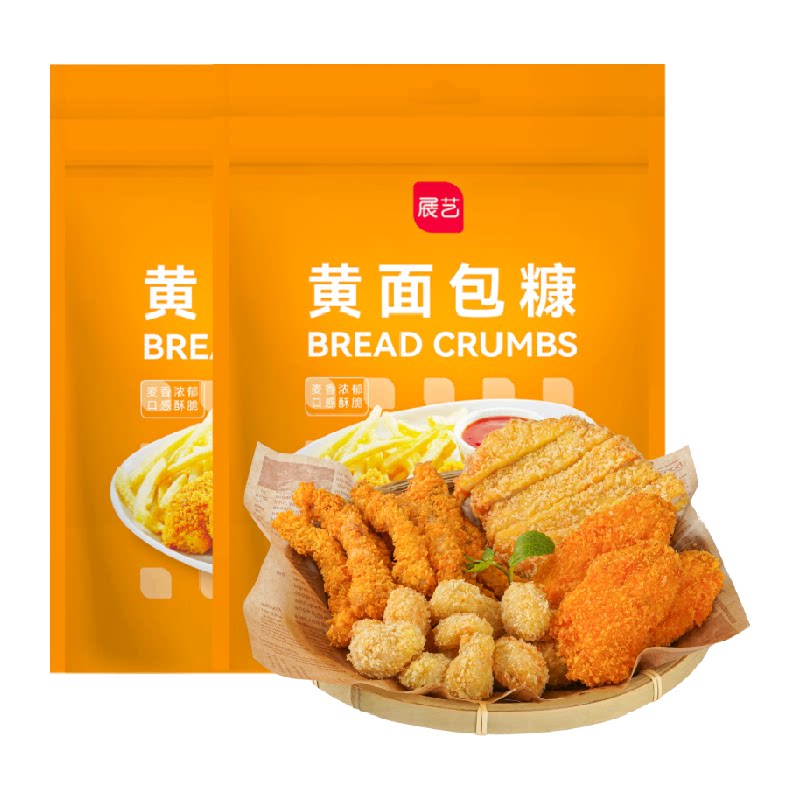 展艺黄面包糠家用小包装脆皮炸鸡裹粉油炸香酥南瓜饼鸡排用原料