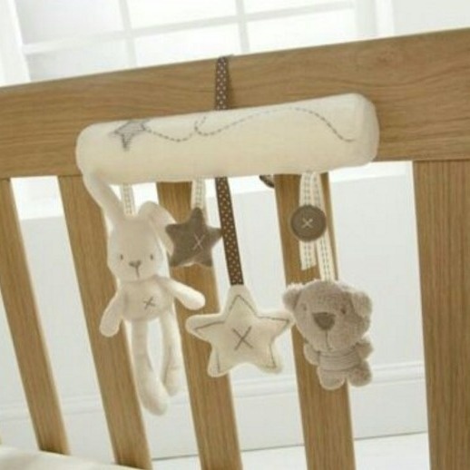 manibeby兔子车床挂玩具安全推车挂