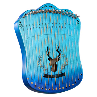 Cega17弦指弹弦琴便携式莱雅琴初学者易学小竖琴箜篌小型小众乐器