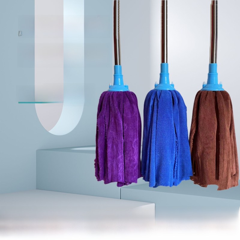 老式拖把圆头墩布条毛巾普通吸水木不锈钢杆家用干湿两用地