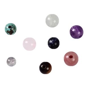 天然石水晶散珠绿松石小珠子2/3/4mm手工diy串珠手链手串玛瑙配件