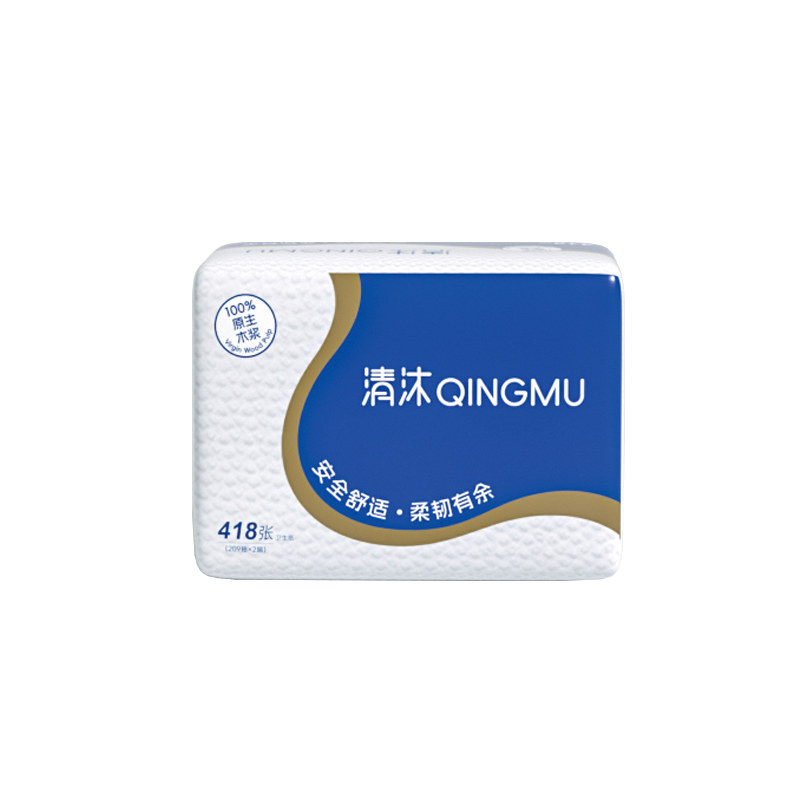 清沐418张卫生纸家用整箱厂家直销平板厕纸厕所刀切纸实惠装草纸