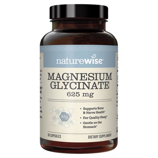 naturewise甘氨酸镁补充剂女士睡眠情绪成人镁元素非苏糖酸镁片