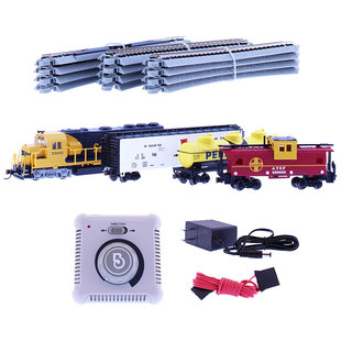 百万城美国N比例雷电谷号内燃机车套装带灯光火车模型合金车轮