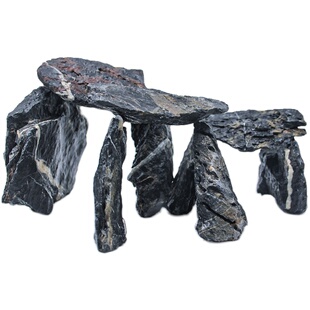 酸洗青龙石片石小块三湖慈鲷造景石天然叠石晒台洞穴鱼缸造景成品