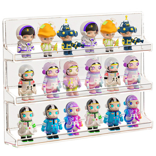盲盒收纳展示架壁挂式泡泡.玛特陈列架墙上亚克力摆件手办置物架