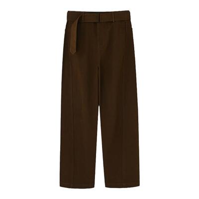 COMMONVALUE宽松腰带香蕉长裤棉