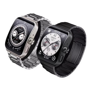 适用oppowatch4Pro钛金属X2表带S智能运动手watch3pro新款4代表链watch2替换带46mm非钛合金男女腕带高级配件