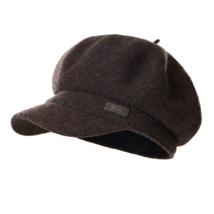 玖慕羊毛贝雷帽女秋冬季复古英伦老钱报童帽咖色八角画家蓓蕾帽子