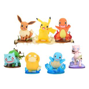 玩乐主义宝可梦手办皮卡丘公仔正版动漫摆件可达鸭小火龙杰尼龟
