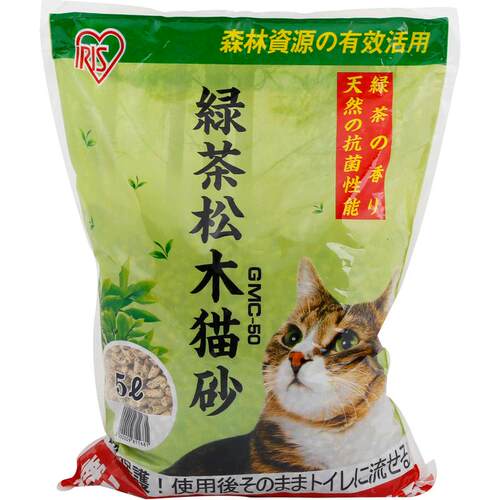 爱丽思清新消臭绿茶松木猫砂低粉尘大颗粒猫砂去味消臭猫砂5L包邮