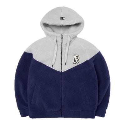 MLB宽松防风保暖棉服夹克衫