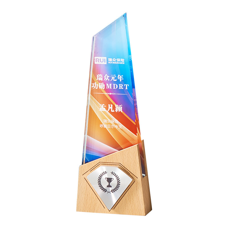 创意水晶玻璃奖杯团队定制