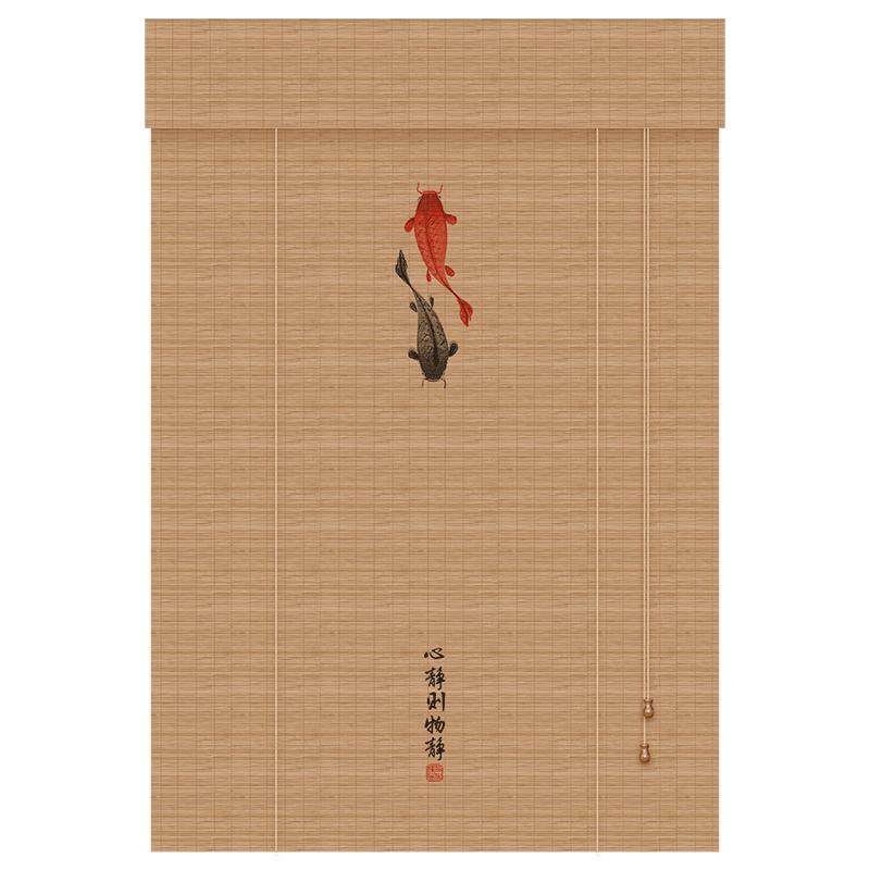 竹帘卷帘中式窗帘遮挡帘窗户遮光