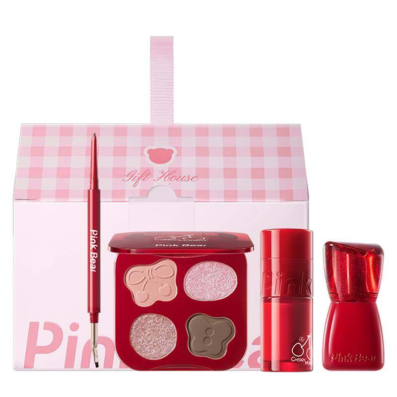 【七夕礼物】pinkbear皮可熊限定礼盒唇釉口红眼影生日送女友闺蜜