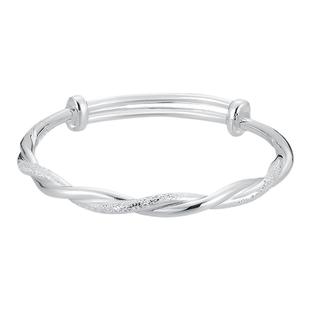 顺庆银楼S9999纯银手镯女莫比乌斯实心足银镯子设计感好运礼物