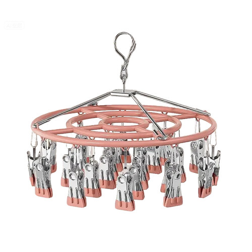 袜子晾晒架阳台多夹子可旋转男女专用衣架多功能内衣晾晒收纳神器