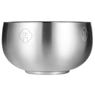 德国博夫曼食品级316不锈钢碗家用儿童婴儿宝宝双层带盖饭碗铁碗