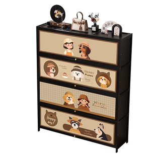 鞋架子多层家用门口入户带门鞋柜简易新款爆款高档收纳柜一体靠墙