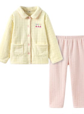 巴拉巴拉家居服套装男女童法兰绒