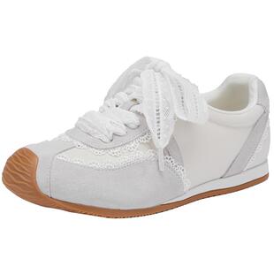 热风厚底芭蕾德训鞋女2025年冬季新款复古内增高休闲鞋子运动女鞋