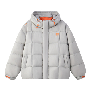 MANYSTON美式潮牌连帽90白鸭绒羽绒服男款冬季加厚保暖面包服外套