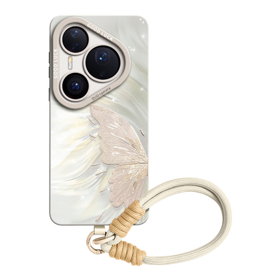 轻奢风蝴蝶光流彩编织手绳硅胶壳