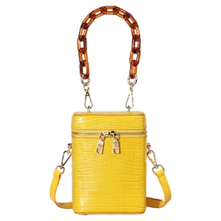 卡秀小众设计鳄鱼纹牛皮小包2025新款真皮手提女包单肩斜挎盒子包