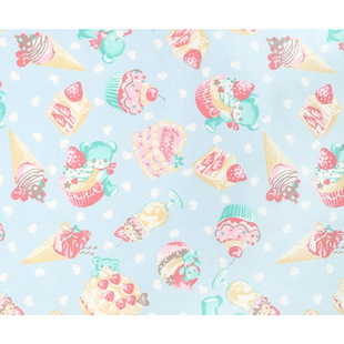 日本进口清原牛津棉银河动物甜品熊卡通可爱少女心柔软舒适手工布