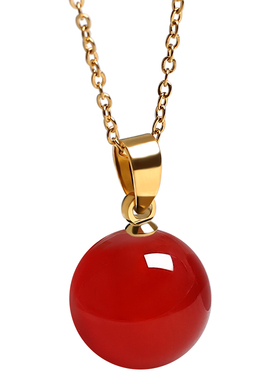 S925银本命年南红玛瑙转运项链