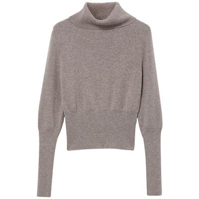 毛绒修身高领毛衣例外