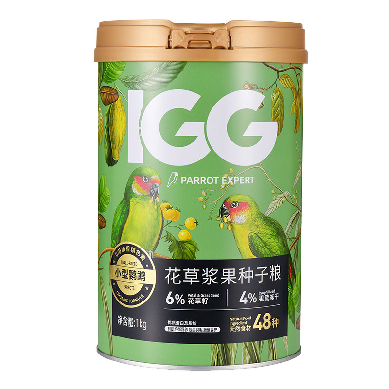 IGG滋养丸高能版鹦鹉鸟粮虎皮玄凤专用牡丹小太阳和尚鸟食旗舰店