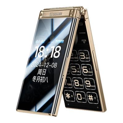 金立翻盖老年机4G全网通5000毫安超长待机2.8大屏大字大声音老年手机学生老人专用功能机