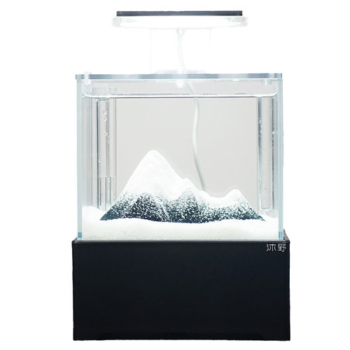 沐野漾沐野微缸迷你底滤小鱼缸小型桌面超白玻璃缸斗鱼海水生态缸