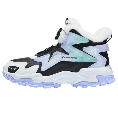 特步童鞋冬季新款中大童鞋女童鞋大棉防滑鞋耐磨儿童运动软底棉鞋