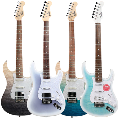 斐勒Fletcher电吉他FS3112紫冰花银黑渐变初学者成人儿童套装斐乐