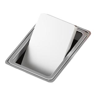 不锈钢台面嵌入式垃圾桶方形圆形304盖子翻盖摇盖厨房洗手间隐藏