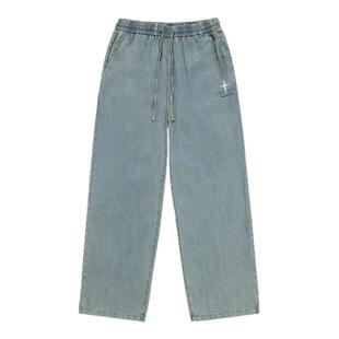 BJHG不计后果天丝直筒牛仔裤女款冬季宽松美式直筒休闲阔腿裤子男