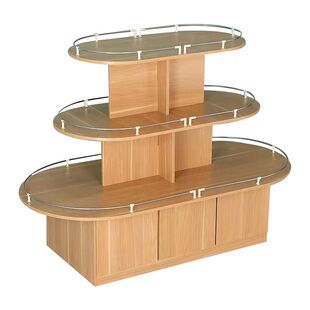 中岛展示台超市货架展示架中岛柜展示柜流水台展示桌堆头文具展柜