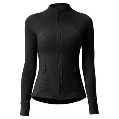 瑜伽外套上衣带拉链有口袋