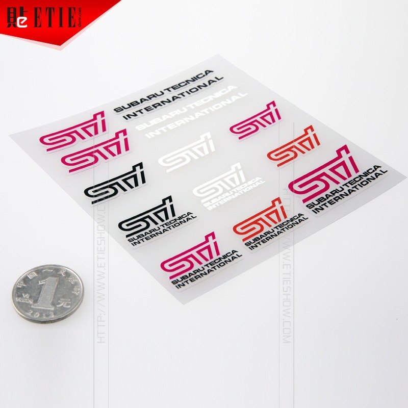 新款直销翼车身贴立体透明喷绘汽车改装车适用斯巴鲁STI版贴纸套