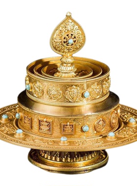 慧宝曼扎盘铜吉祥佛具摆件工艺品