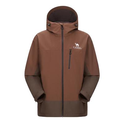 骆驼男装三防冲锋衣男徒步登山服透气户外防风防水单冲夹克薄外套