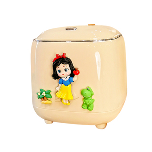 可爱桌面垃圾桶迷你家用按压式弹盖小号收纳桶创意卡通果皮废纸篓