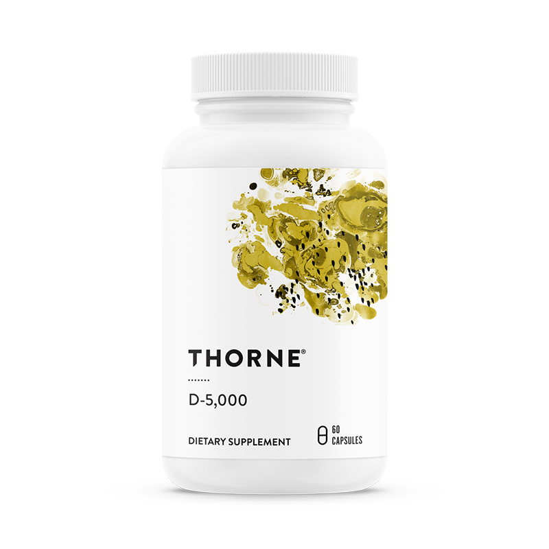 Thorne悦恩维生素D3胶囊60粒活性VD补钙塑形5000iu D138