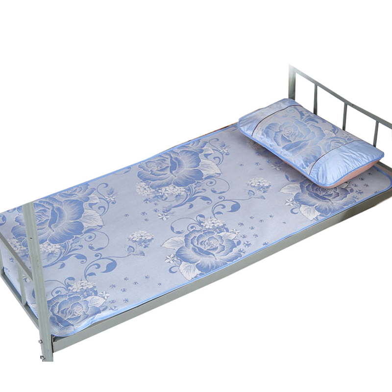 大学生宿舍凉席单人床寝室上下铺折叠卡通冰丝席子0.9m1m1.2米0.8